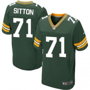 Nike Green Bay Packers 71 Men's Josh Sitton Elite Green Team Color Home Jersey