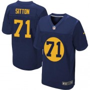 Nike Green Bay Packers 71 Men's Josh Sitton Elite Navy Blue Alternate Jersey