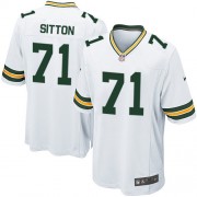 Nike Green Bay Packers 71 Men's Josh Sitton Game White Road Jersey