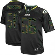 Nike Green Bay Packers 56 Men's Julius Peppers Elite Black Camo Fashion Jersey