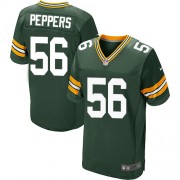 Nike Green Bay Packers 56 Men's Julius Peppers Elite Green Team Color Home Jersey