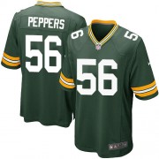 Nike Green Bay Packers 56 Men's Julius Peppers Game Green Team Color Home Jersey