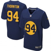 Nike Green Bay Packers 94 Men's Khyri Thornton Elite Navy Blue Alternate Jersey