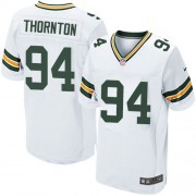 Nike Green Bay Packers 94 Men's Khyri Thornton Elite White Road Jersey