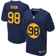 Nike Green Bay Packers 98 Men's Letroy Guion Elite Navy Blue Alternate Jersey