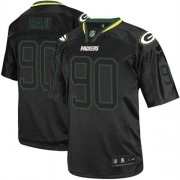 Nike Green Bay Packers 90 Men's B.J. Raji Elite Lights Out Black Jersey