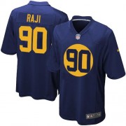 Nike Green Bay Packers 90 Men's B.J. Raji Game Navy Blue Alternate Jersey