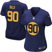 Nike Green Bay Packers 90 Women's B.J. Raji Elite Navy Blue Alternate Jersey