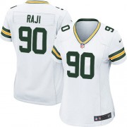 Nike Green Bay Packers 90 Women's B.J. Raji Game White Road Jersey