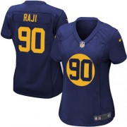 Nike Green Bay Packers 90 Women's B.J. Raji Limited Navy Blue Alternate Jersey