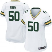 Nike Green Bay Packers 50 Women's A.J. Hawk Game White Road Jersey