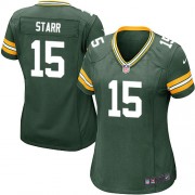 Nike Green Bay Packers 15 Women's Bart Starr Game Green Team Color Home Jersey