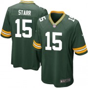 Nike Green Bay Packers 15 Youth Bart Starr Limited Green Team Color Home Jersey