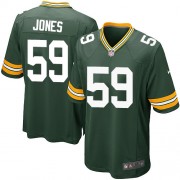 Nike Green Bay Packers 59 Men's Brad Jones Game Green Team Color Home Jersey