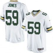 Nike Green Bay Packers 59 Men's Brad Jones Limited White Road Jersey
