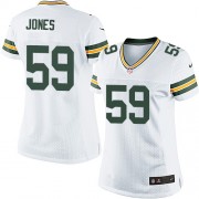 Nike Green Bay Packers 59 Women's Brad Jones Elite White Road Jersey