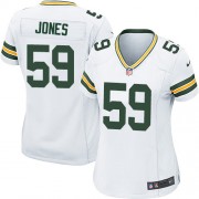 Nike Green Bay Packers 59 Women's Brad Jones Game White Road Jersey