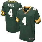 Nike Green Bay Packers 4 Men's Brett Favre Elite Green Team Color Home Jersey