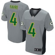 Nike Green Bay Packers 4 Men's Brett Favre Elite Grey Shadow Jersey