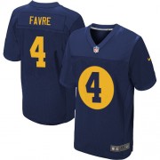 Nike Green Bay Packers 4 Men's Brett Favre Elite Navy Blue Alternate Jersey