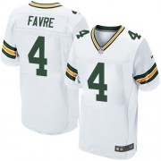 Nike Green Bay Packers 4 Men's Brett Favre Elite White Road Jersey