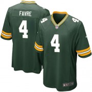 Nike Green Bay Packers 4 Men's Brett Favre Game Green Team Color Home Jersey