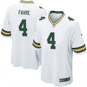 Nike Green Bay Packers 4 Men's Brett Favre Game White Road Jersey
