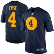 Nike Green Bay Packers 4 Men's Brett Favre Limited Navy Blue Alternate Jersey