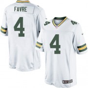Nike Green Bay Packers 4 Men's Brett Favre Limited White Road Jersey