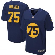 Nike Green Bay Packers 75 Men's Bryan Bulaga Elite Navy Blue Alternate Jersey
