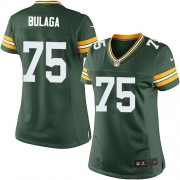 Nike Green Bay Packers 75 Women's Bryan Bulaga Elite Green Team Color Home Jersey