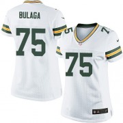 Nike Green Bay Packers 75 Women's Bryan Bulaga Elite White Road Jersey