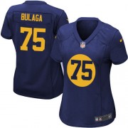 Nike Green Bay Packers 75 Women's Bryan Bulaga Limited Navy Blue Alternate Jersey