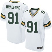 Nike Green Bay Packers 91 Men's Carl Bradford Elite White Road Jersey