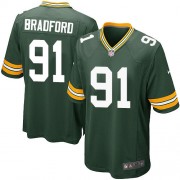 Nike Green Bay Packers 91 Men's Carl Bradford Game Green Team Color Home Jersey
