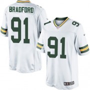 Nike Green Bay Packers 91 Youth Carl Bradford Elite White Road Jersey