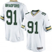 Nike Green Bay Packers 91 Youth Carl Bradford Limited White Road Jersey