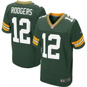 Nike Green Bay Packers 12 Men's Aaron Rodgers Elite Green Team Color Home Jersey