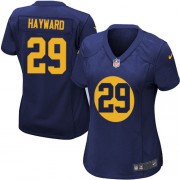 Nike Green Bay Packers 29 Women's Casey Hayward Elite Navy Blue Alternate Jersey