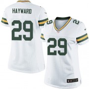 Nike Green Bay Packers 29 Women's Casey Hayward Elite White Road Jersey