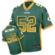 Nike Green Bay Packers 52 Men's Clay Matthews Elite Green Drift Fashion Jersey