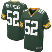 Nike Green Bay Packers 52 Men's Clay Matthews Elite Green Team Color Home Jersey