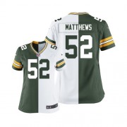 Nike Green Bay Packers 52 Women's Clay Matthews Elite Team/Road Two Tone Jersey