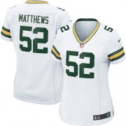 Nike Green Bay Packers 52 Women's Clay Matthews Game White Road Jersey