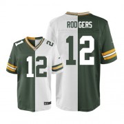 Nike Green Bay Packers 12 Men's Aaron Rodgers Elite Team/Road Two Tone Jersey