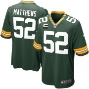 Nike Green Bay Packers 52 Youth Clay Matthews Elite Green Team Color Home C Patch Jersey