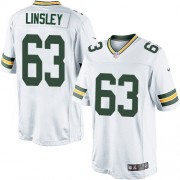 Nike Green Bay Packers 63 Men's Corey Linsley Limited White Road Jersey