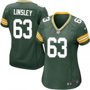 Nike Green Bay Packers 63 Women's Corey Linsley Game Green Team Color Home Jersey