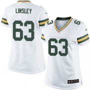 Nike Green Bay Packers 63 Women's Corey Linsley Limited White Road Jersey