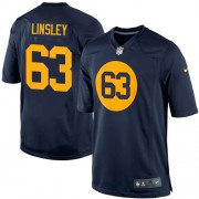 Nike Green Bay Packers 63 Youth Corey Linsley Elite Navy Blue Alternate Jersey